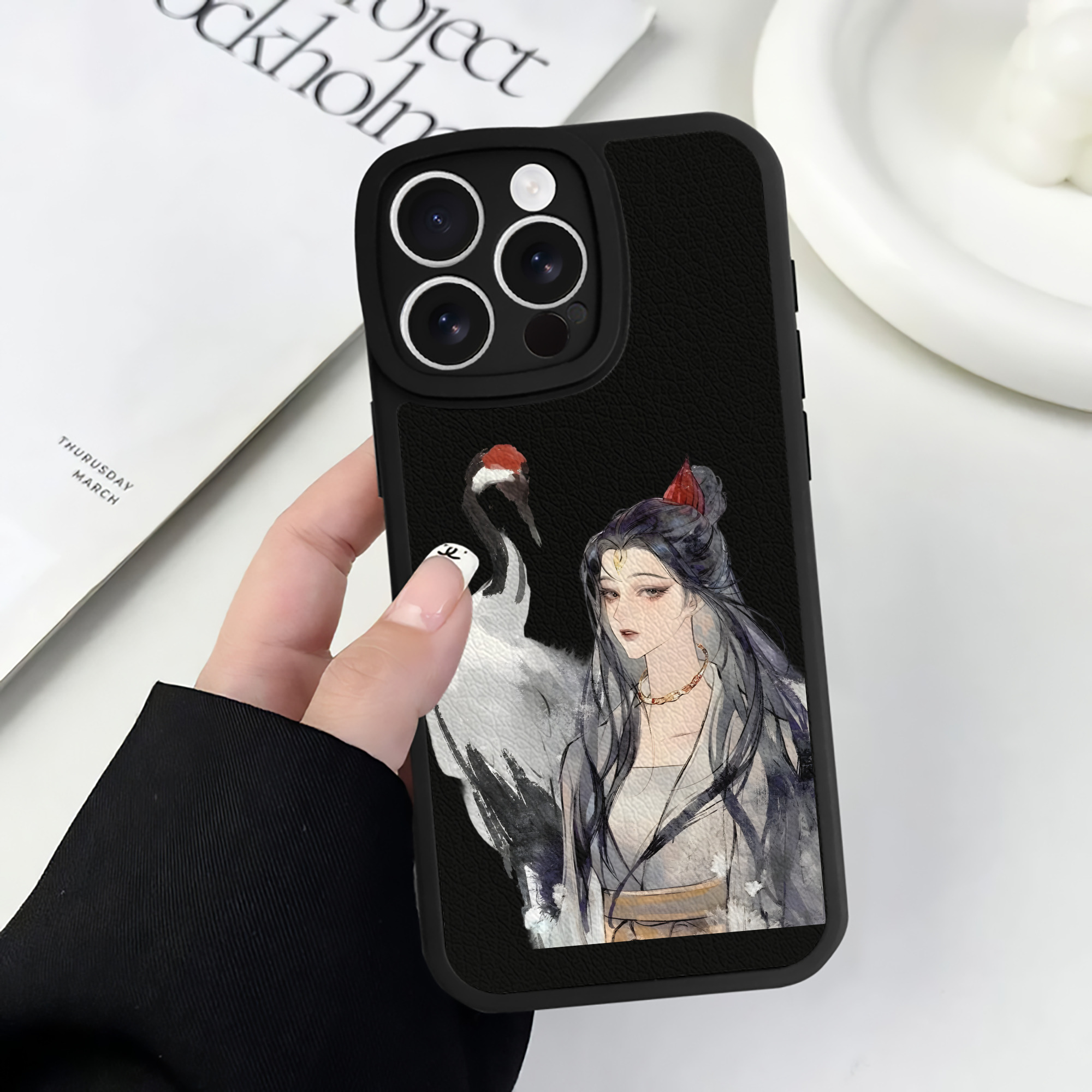 （画像用） Ne Zha 2 ナタ 魔童の大暴れ 【iPhone 16シリーズ対応】シリコンスマホケース（レザー調） 材質：シリコン